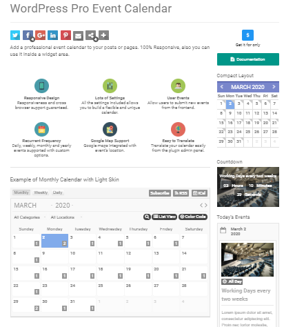 Pro Event calendar