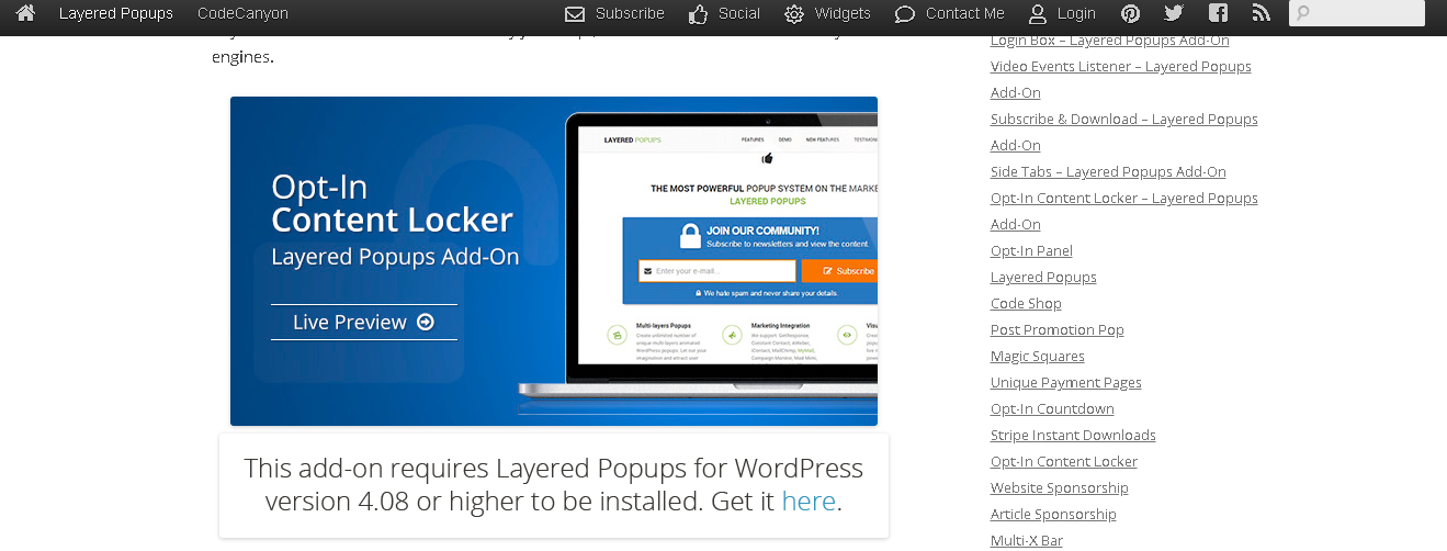 Opt-In Content Locker