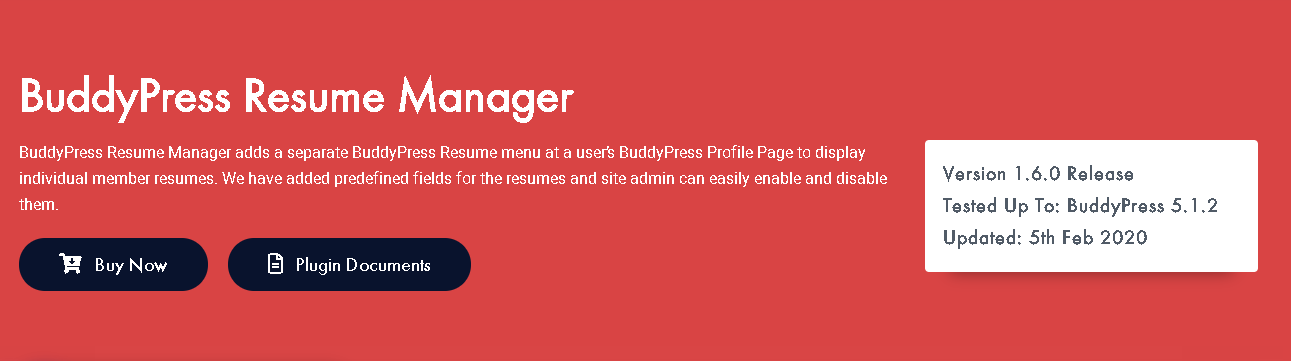 BuddyPress Resume Manager- BuddyPress Themes and plugins