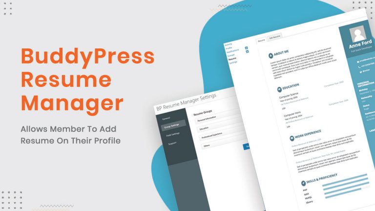 BuddyPress Resume Manager