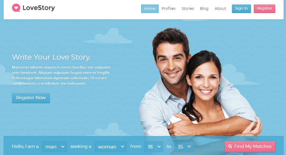 LoveStory - Dating WordPress Theme