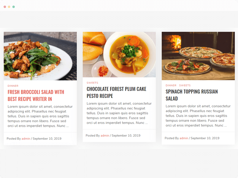 blog layout- Multiple Layout Options