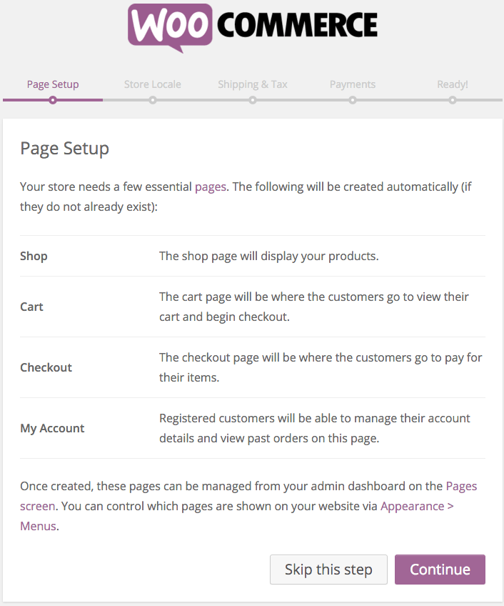 page setup