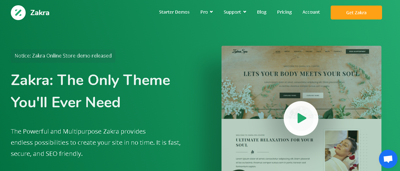 Zakra- WordPress Gutenberg Themes 