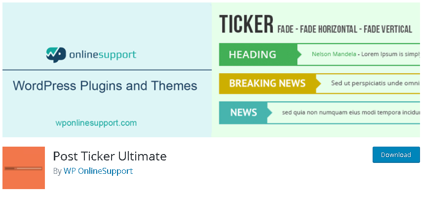 News ticker WordPress Plugins
