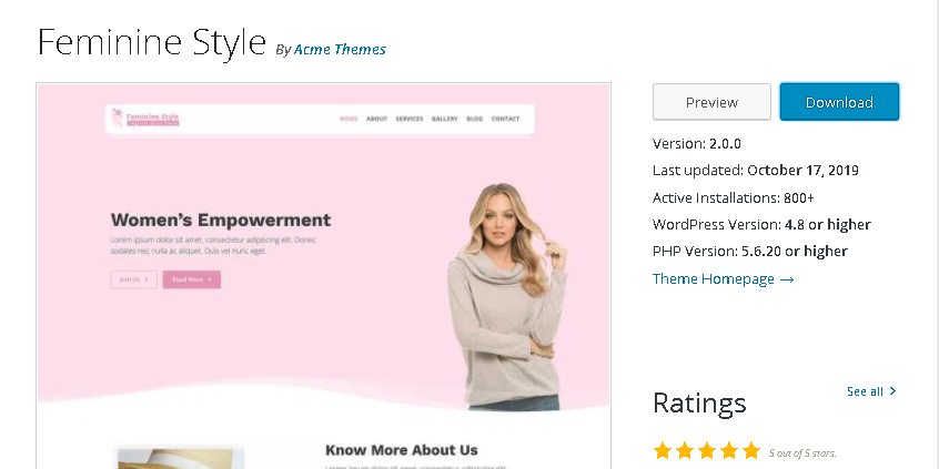 Feminine Style: Feminine WordPress Themes