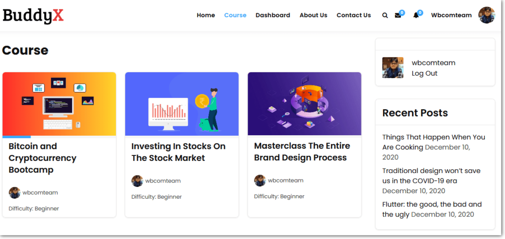 Free LifterLMS Theme Course Directory Layout