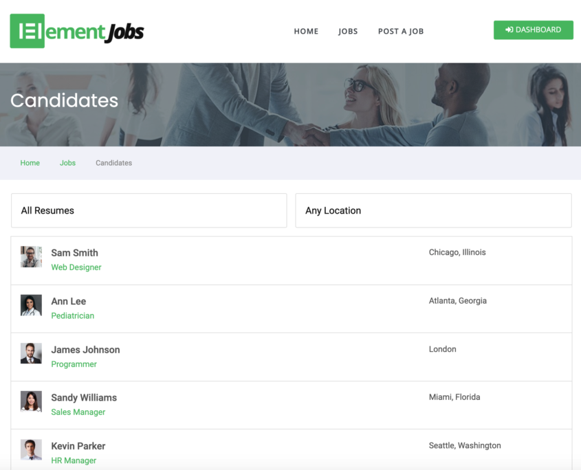 Resume Boards Using Elementor Widgets