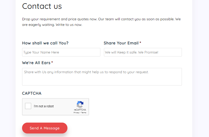 Conversion Rates With Contact Forms