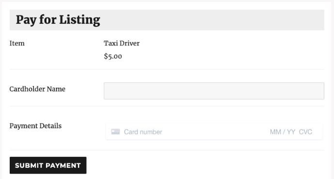 Receive Payments using Simple Paid Listings