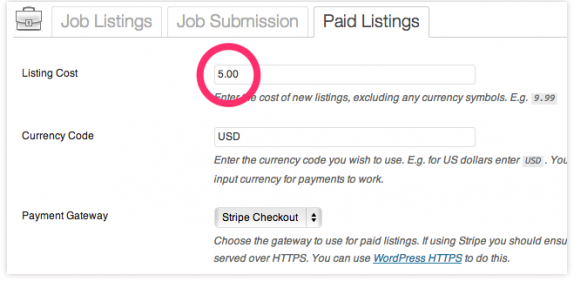 Simple Paid Listings