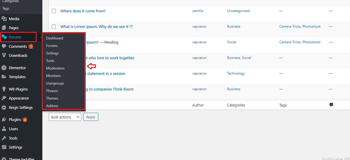 wpForo Plugin Installation