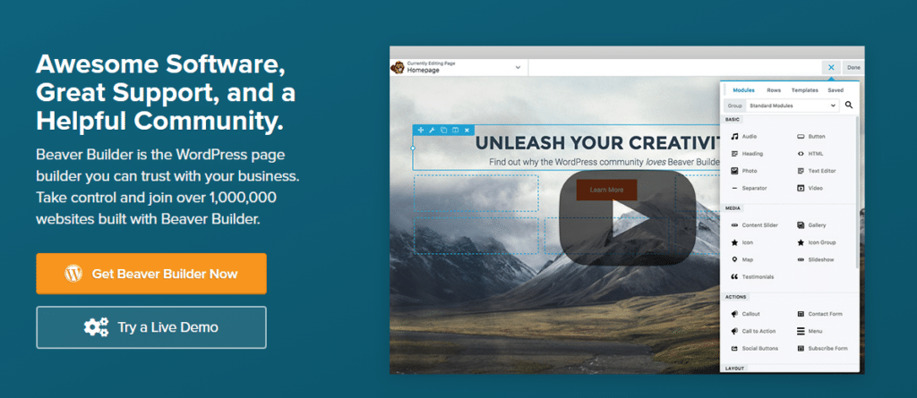 Page builder support