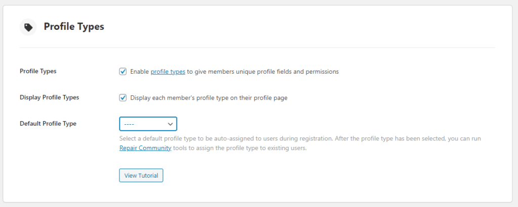 BuddyBoss Platform Profile Type