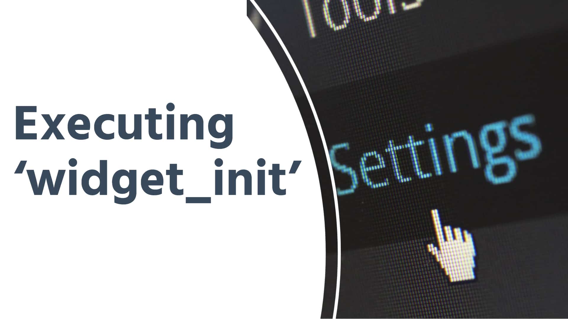 Executing ‘widget_init’