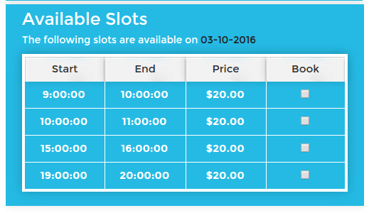 Buddypress Booking Plugin