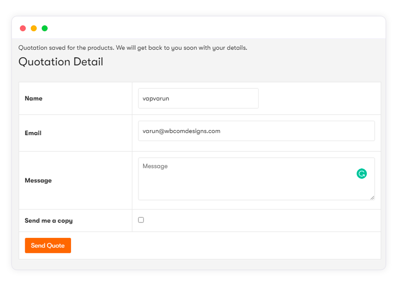 Woo Product Inquiry & Quote Pro - WordPress marketplace addon plugins