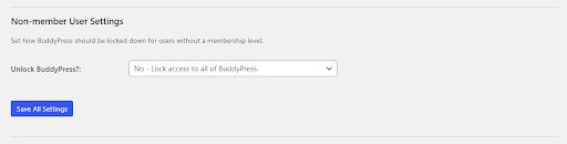 Non Member User settings