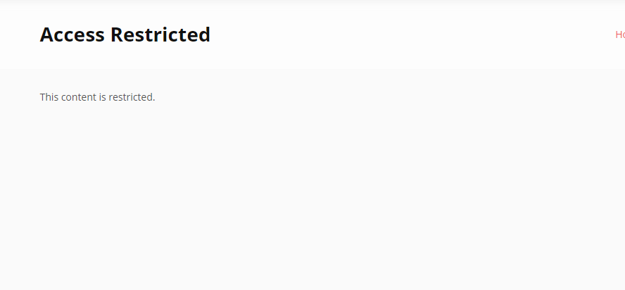 Access Restricted