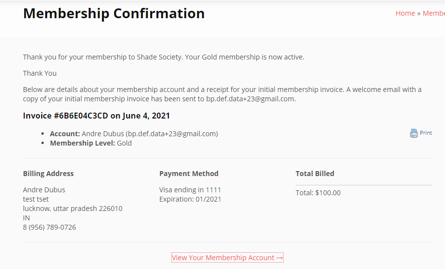 Paid Memberships