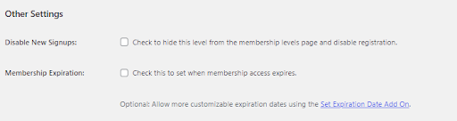 Paid Memberships