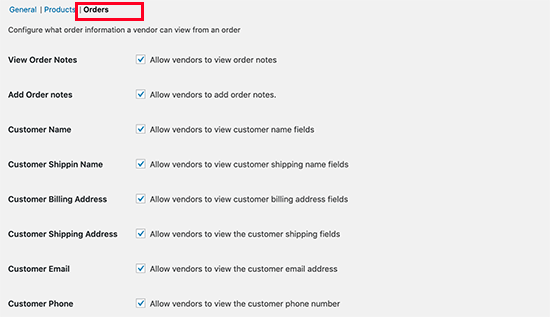 Orders