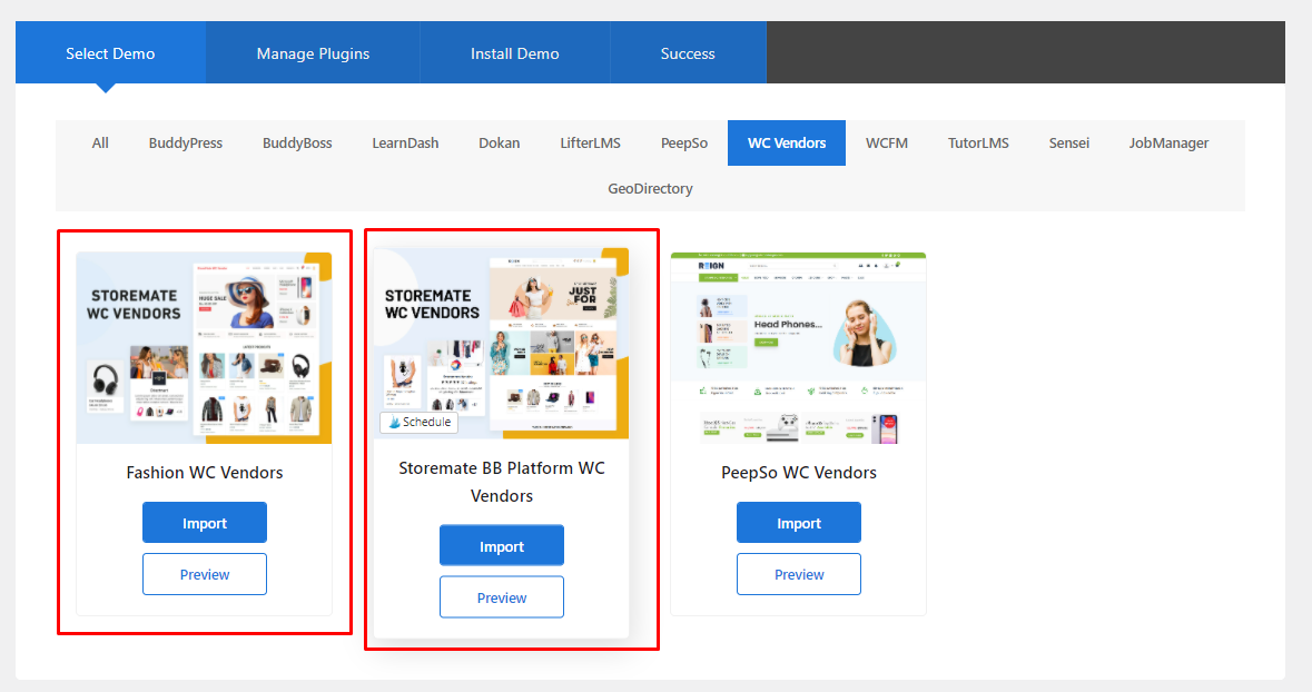 Demo Importer