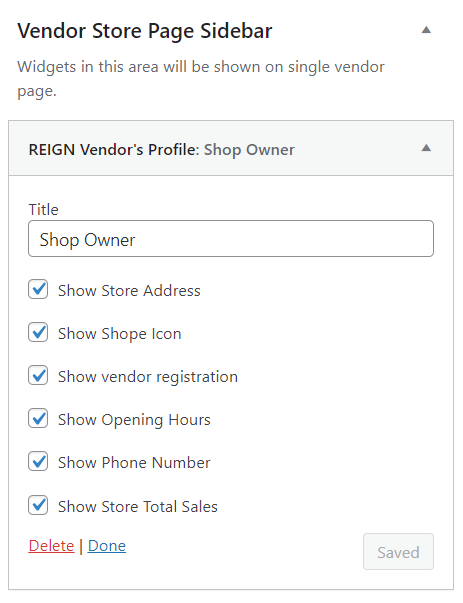 Reign WC Vendors Widget