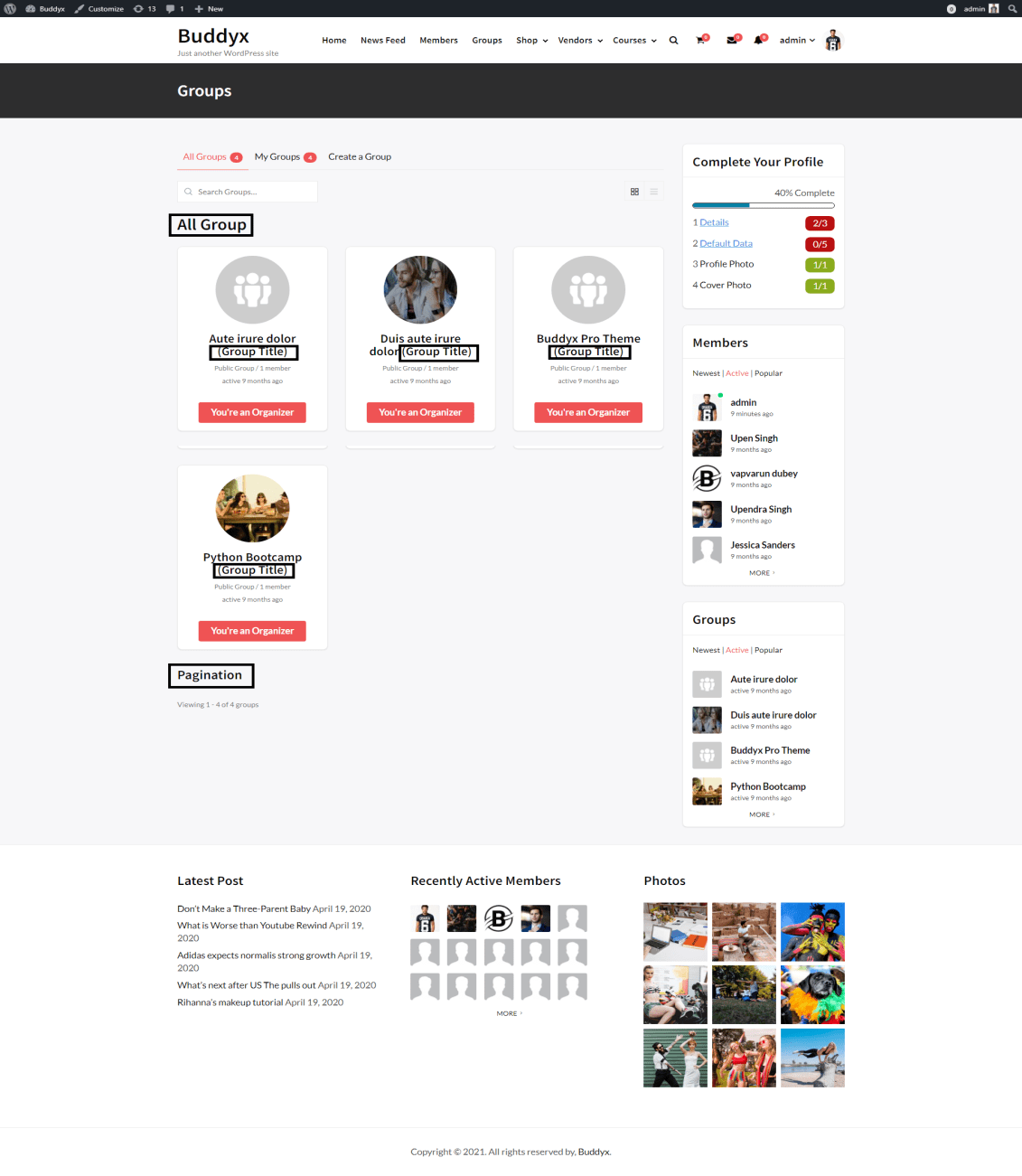 Customize BuddyPress Theme Templates
