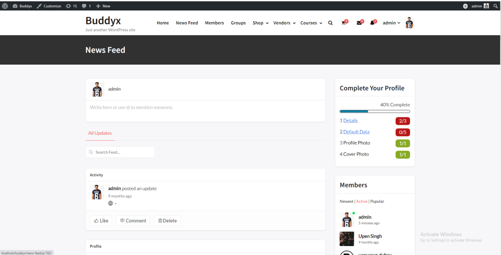 Customize BuddyPress Theme Templates