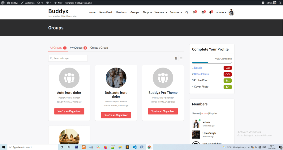 Customize BuddyPress Theme Templates