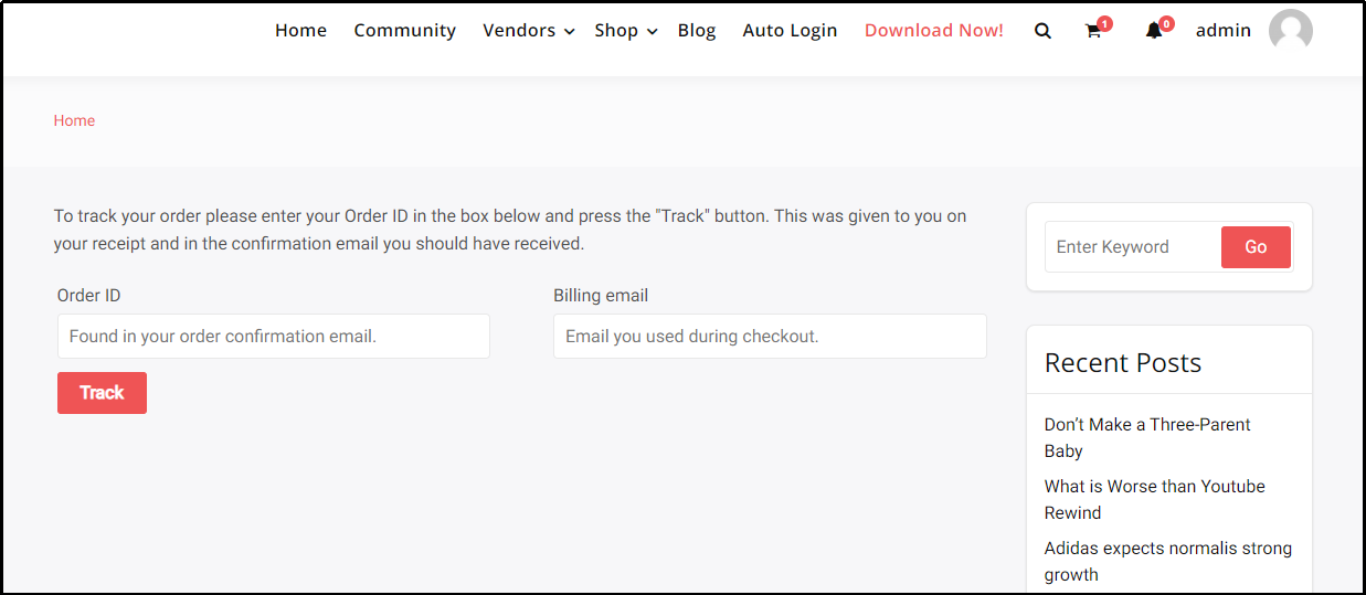 Order Tracking