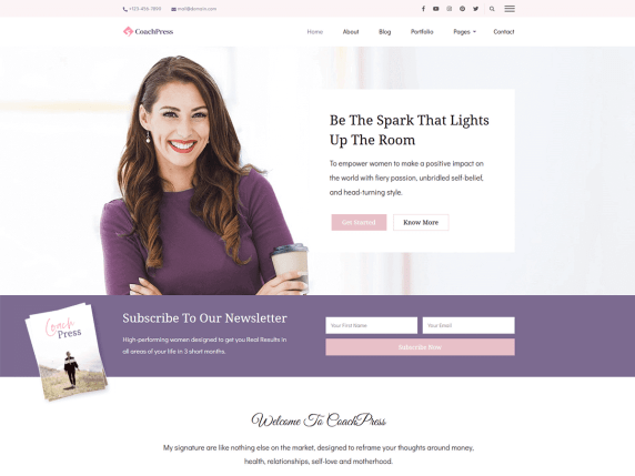 CoachPress Lite- psychologist wordpress theme