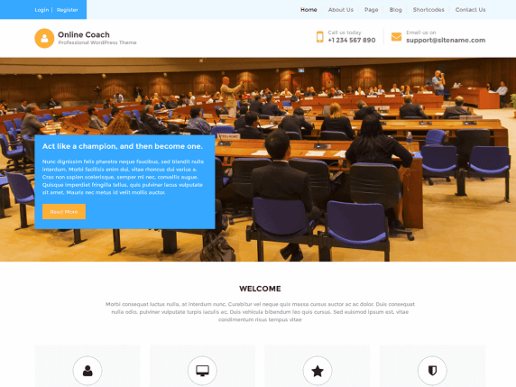 Online Coach- psychologist wordpress theme