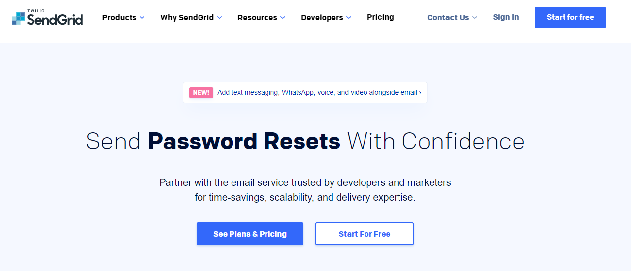 SendGrid- SMTP server