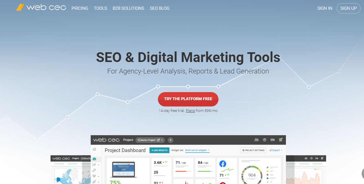 Web CEO- SEMRush Alternatives