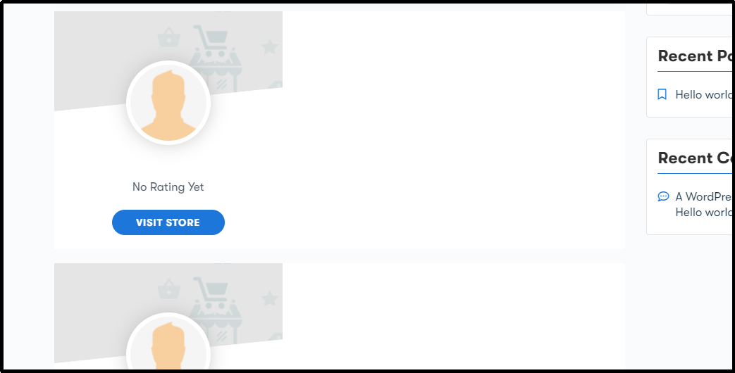 store listing page