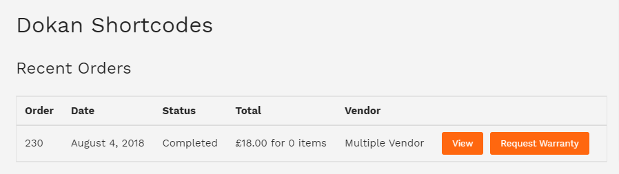 My orders