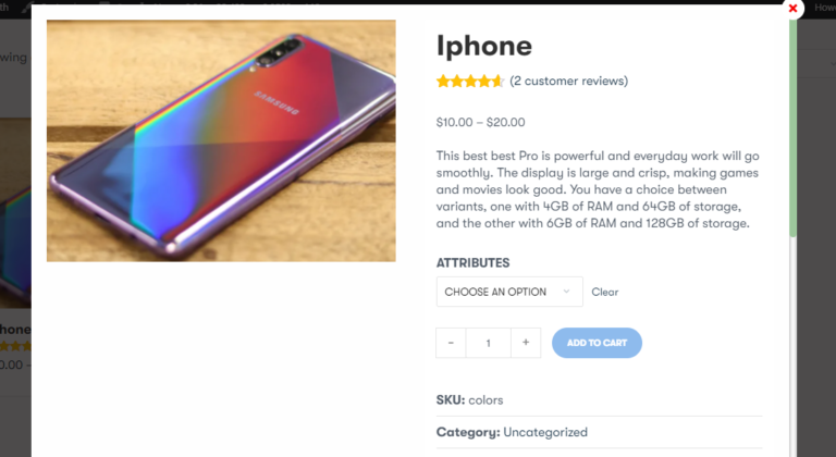 Image and Product details