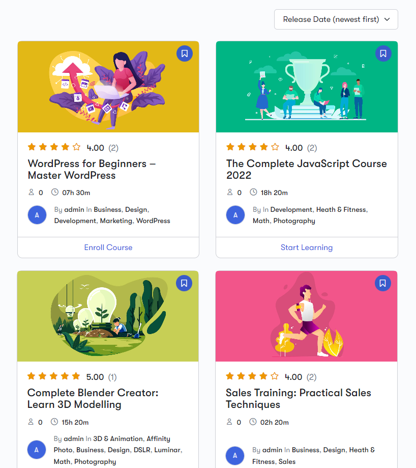 Tutor LMS Pages