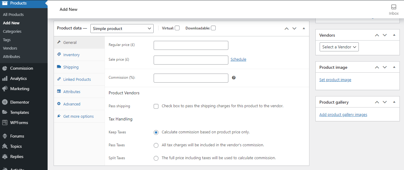 Store Owner Product Editing