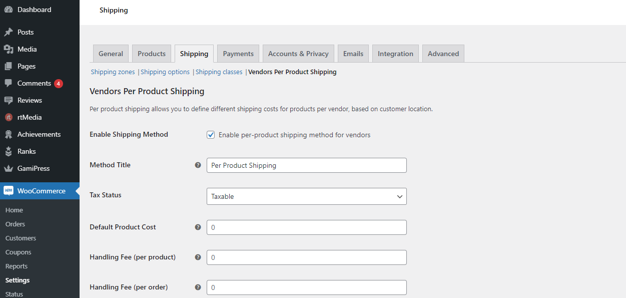 Shipping