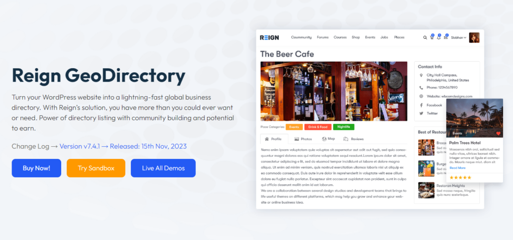 Reign geo directory