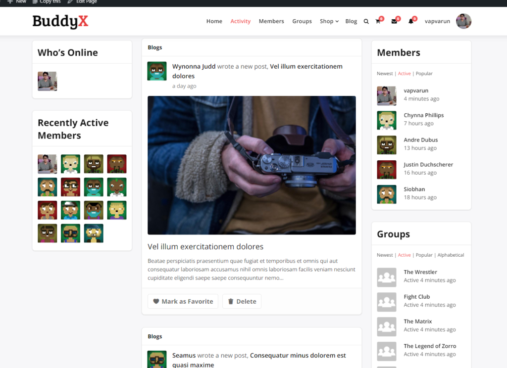 Blog Posting Activities 