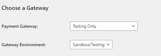 Choose a Gateway