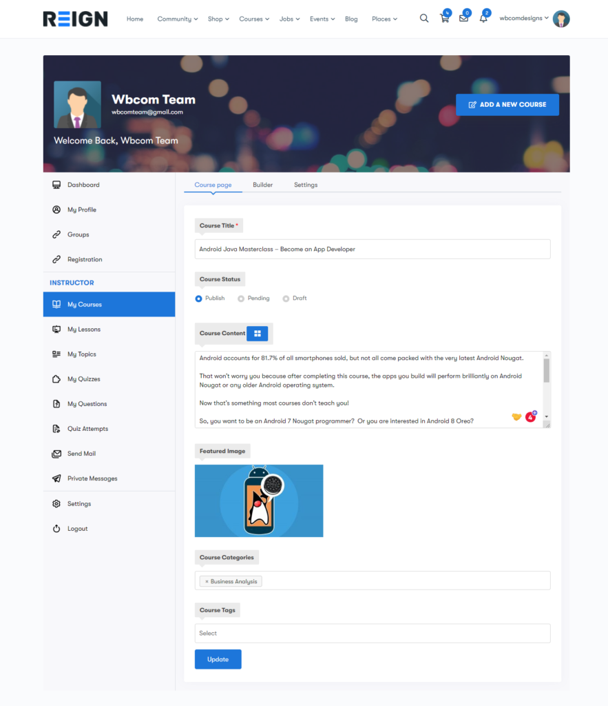 Learndash - Create Course from Frontend