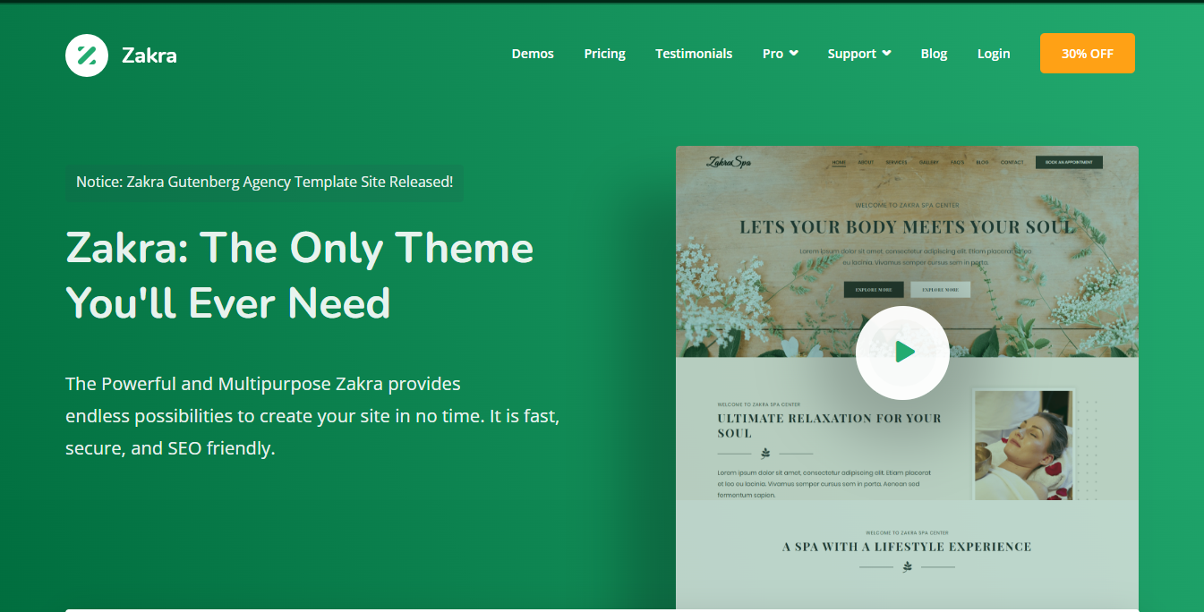 Zakra Shop: free WordPress eCommerce themes