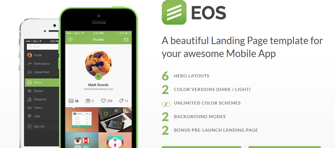 EOS- Free Coming Soon WordPress Theme