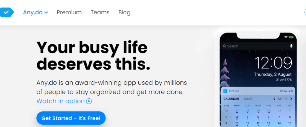 Any.do- Workplace Management Tools