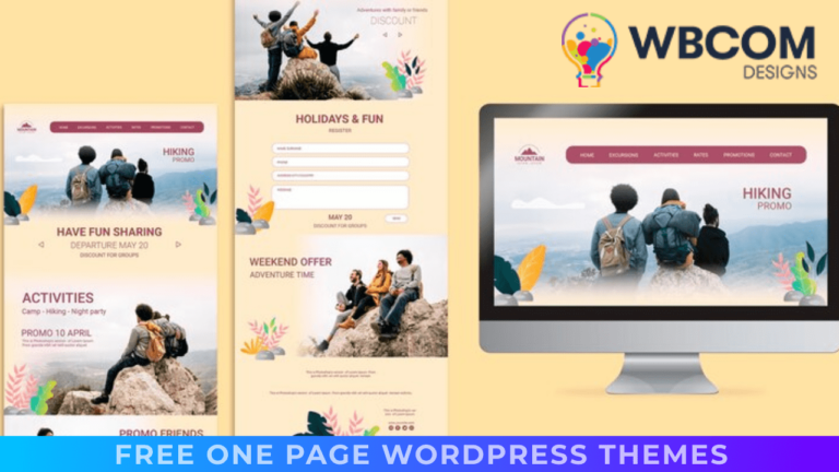 free one page wordpress themes